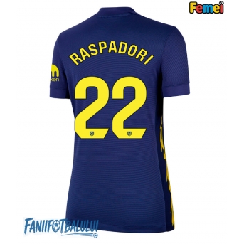 Atletico Madrid Giacomo Raspadori #22 Tricou Fotbal Replică 2025-26 Femei Deplasare
